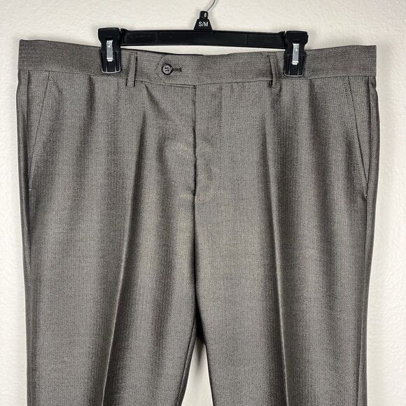 Tazio Italy Mens Light Gray Two Piece Suit Ultra Slim 46L/40 (46L/31) Wool Touch - Picture 13 of 16